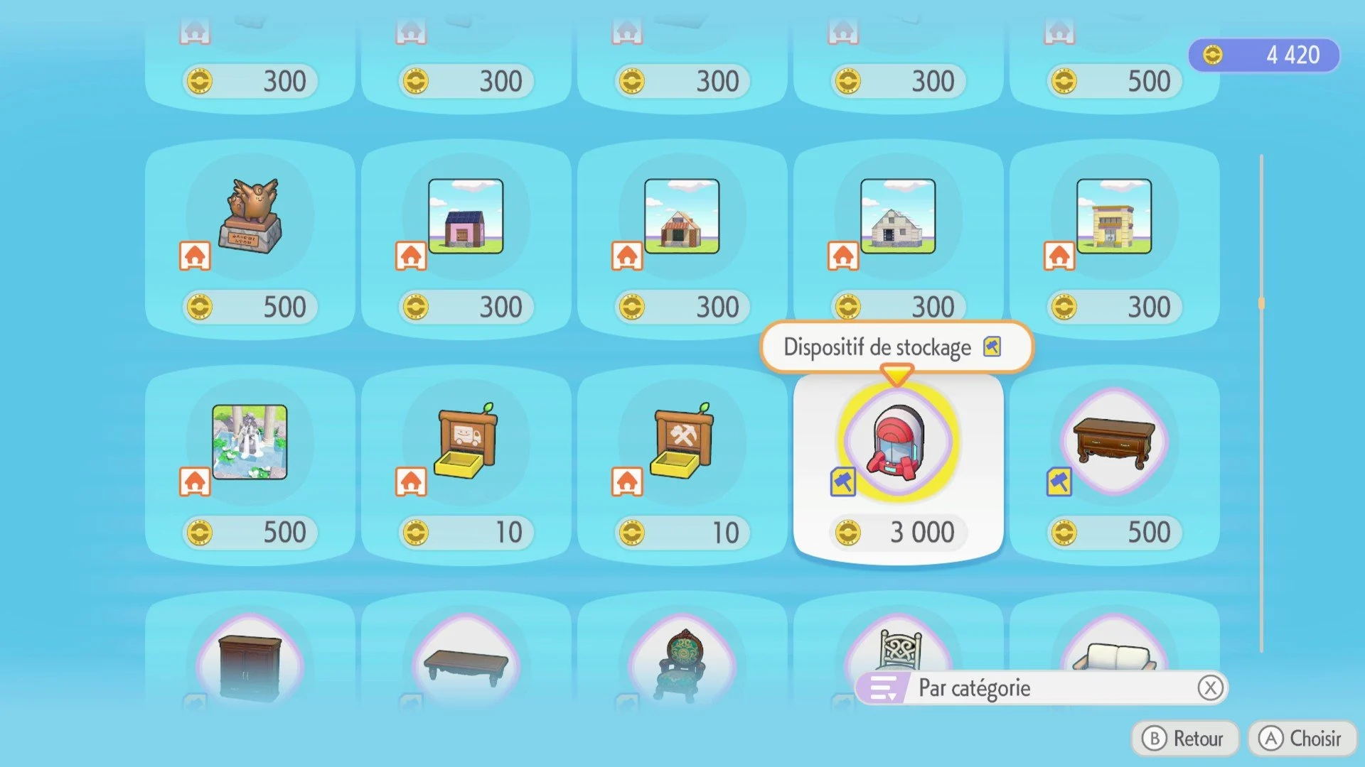 Guide Pokemon Pokopia pour dÃ©bloquer dispositif de stockage.