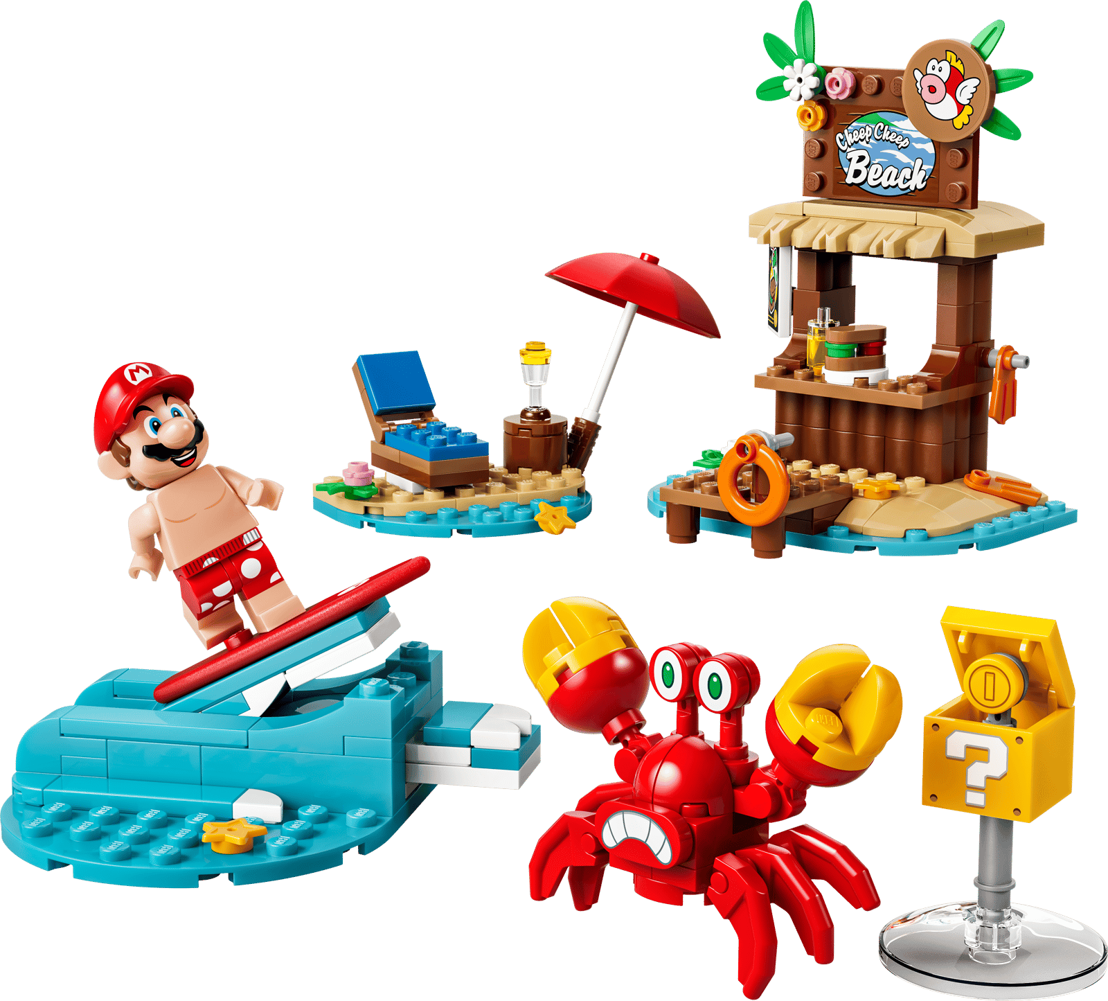 Set des Aventures de Mario a la plage.