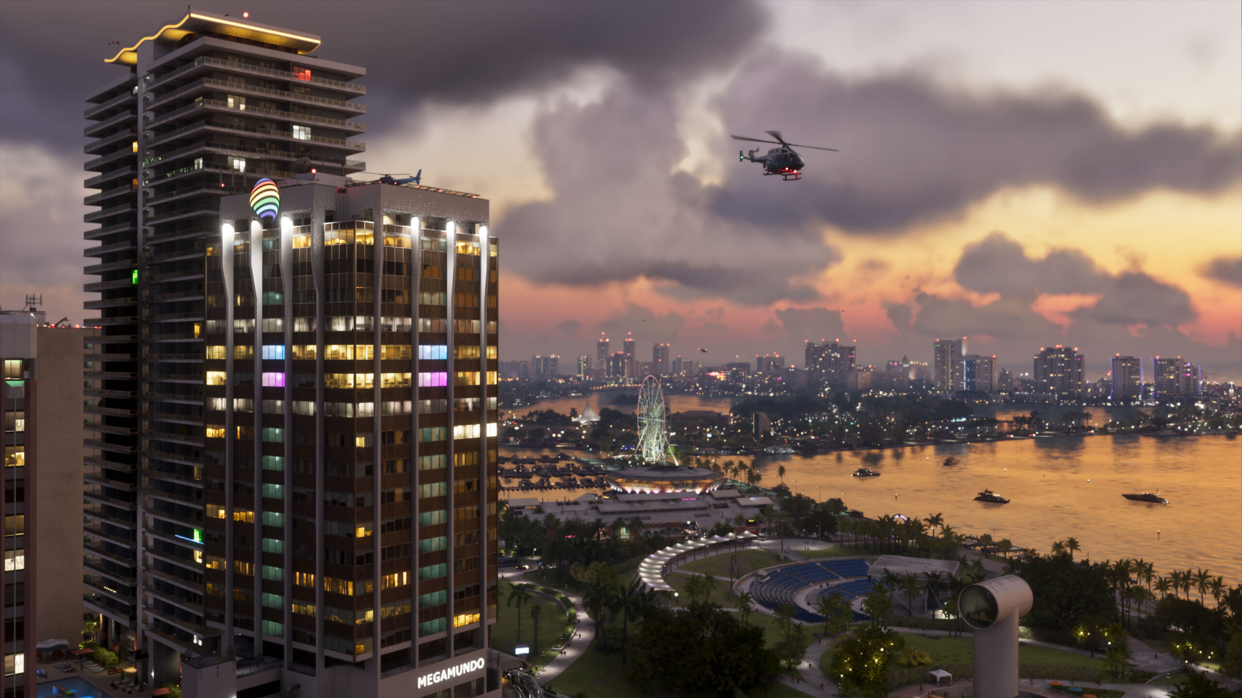 Vice City de nuit dans GTA 6. Vice City de nuit dans GTA 6.