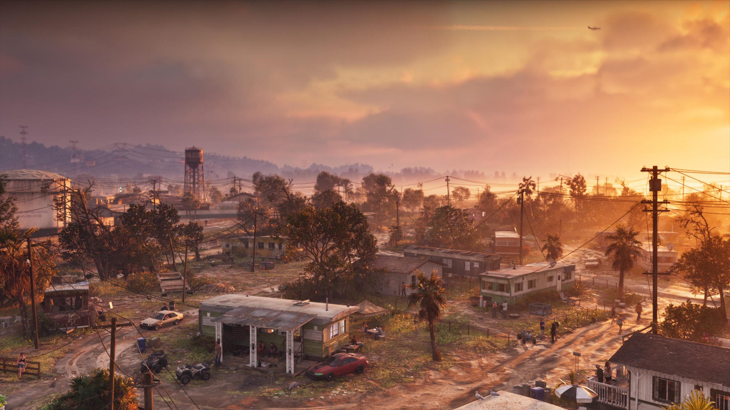 Port Gellhorn au coucher du soleil dans GTA 6. Port Gellhorn au coucher du soleil dans GTA 6.