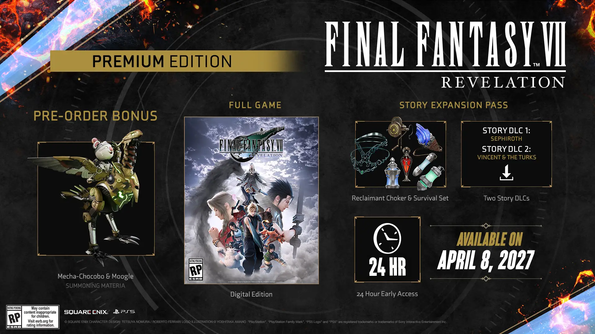 FF7 Revelation dÃ©voile le contenu de la premium edition.
