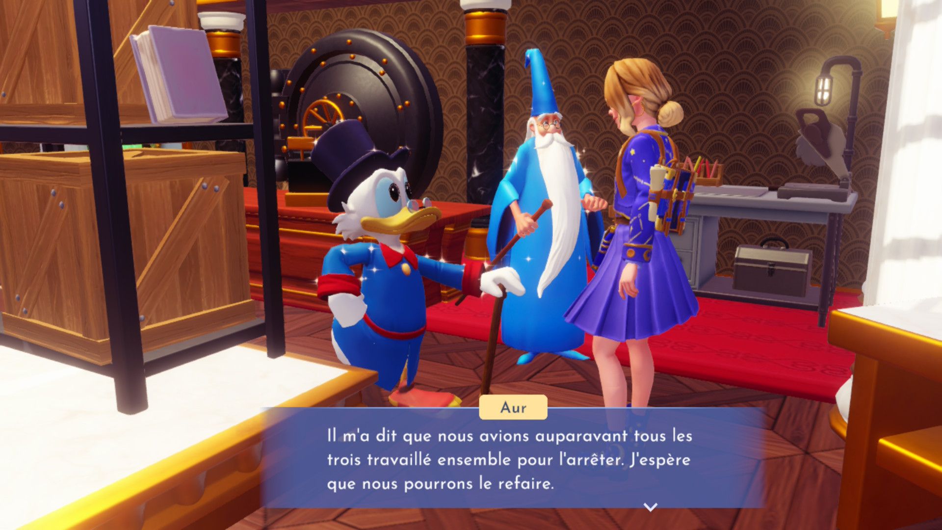 Picsou et Merlin vous aident pour le dÃ©fi 3 Oogie Boogie de Disney Dreamlight Valley.