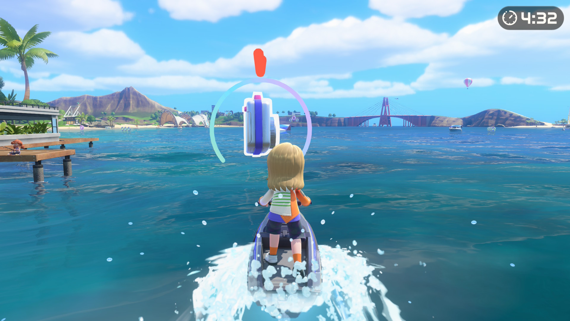 Nintendo Switch Sports Resort propose l'exploration en motomarine.