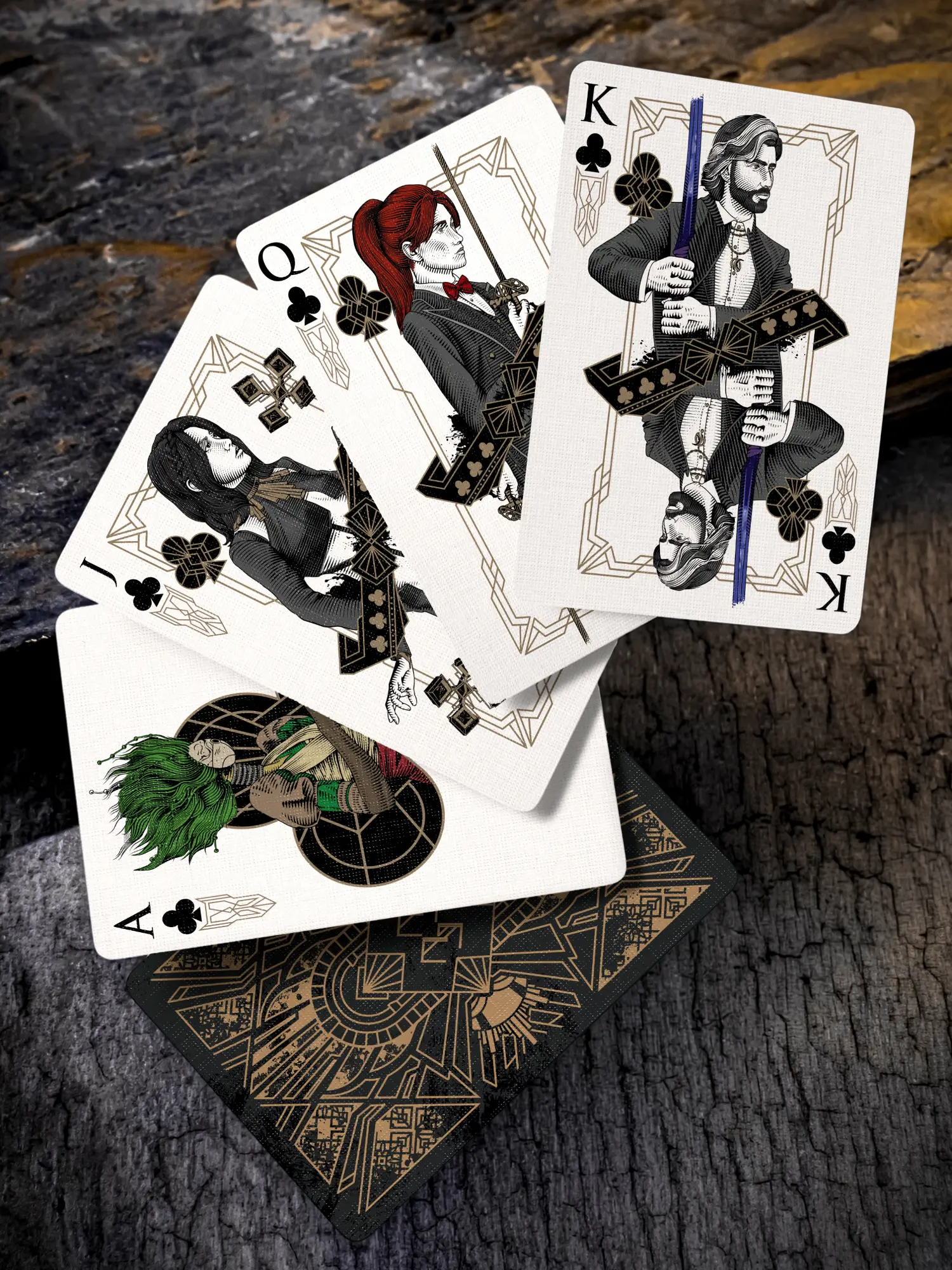 Cartes Ã  jouer Clair Obscur Ã©dition blanche.