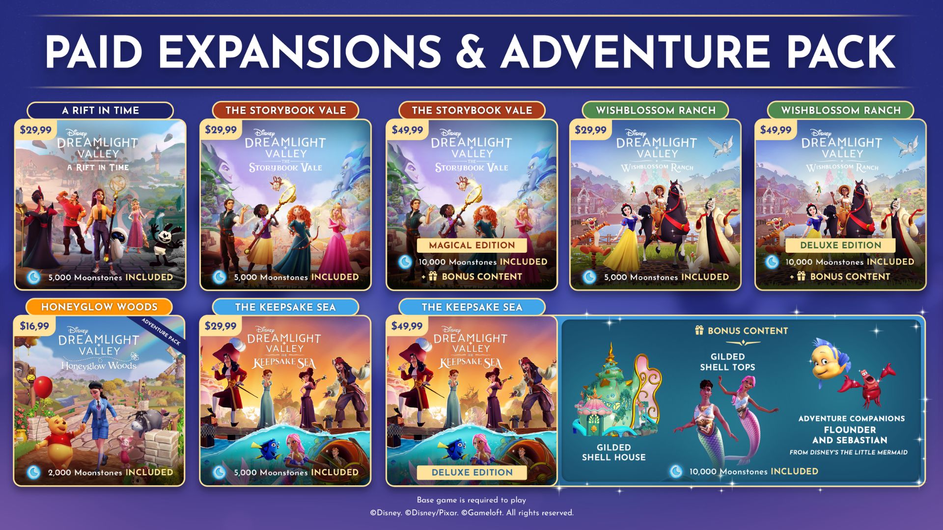 Disney Dreamlight Valley et ses packs avec DLC.