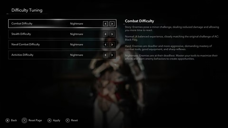 Assassin's Creed Black Flag Resynced ajoute la difficultÃ© cauchemar.