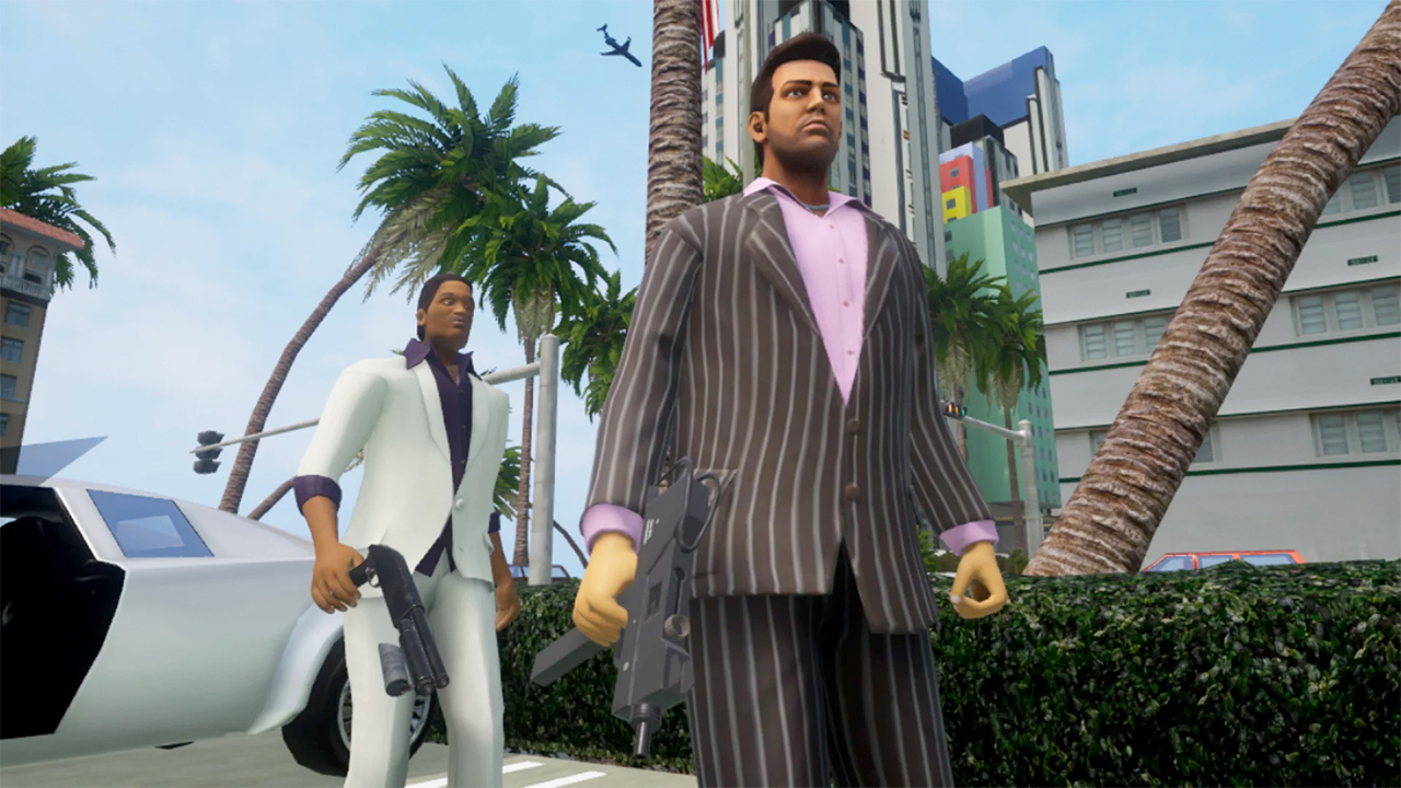 La version Definitive Edition de Grand Theft Auto : Vice City. La version Definitive Edition de Grand Theft Auto : Vice City.