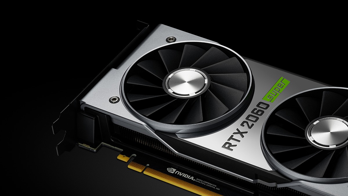 Photographie en gros plan d'une RTX 2060 SUPER.
