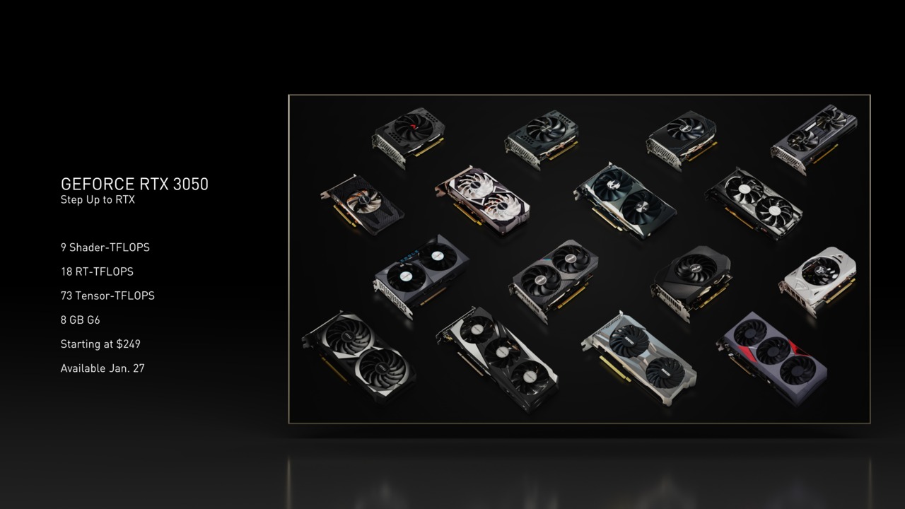 Présentation de la Nvidia RTX 3050. Présentation de la Nvidia RTX 3050.