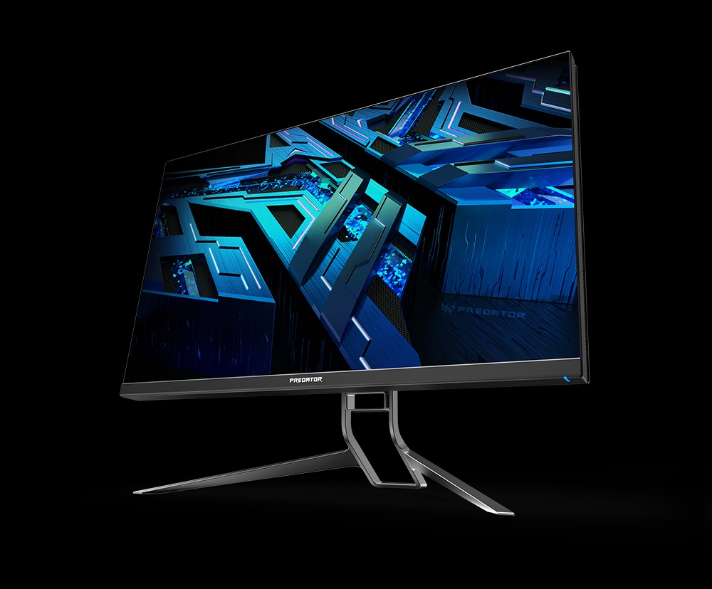 Photo du ACER Predator X32 sur fond noir. Photo du ACER Predator X32 sur fond noir.