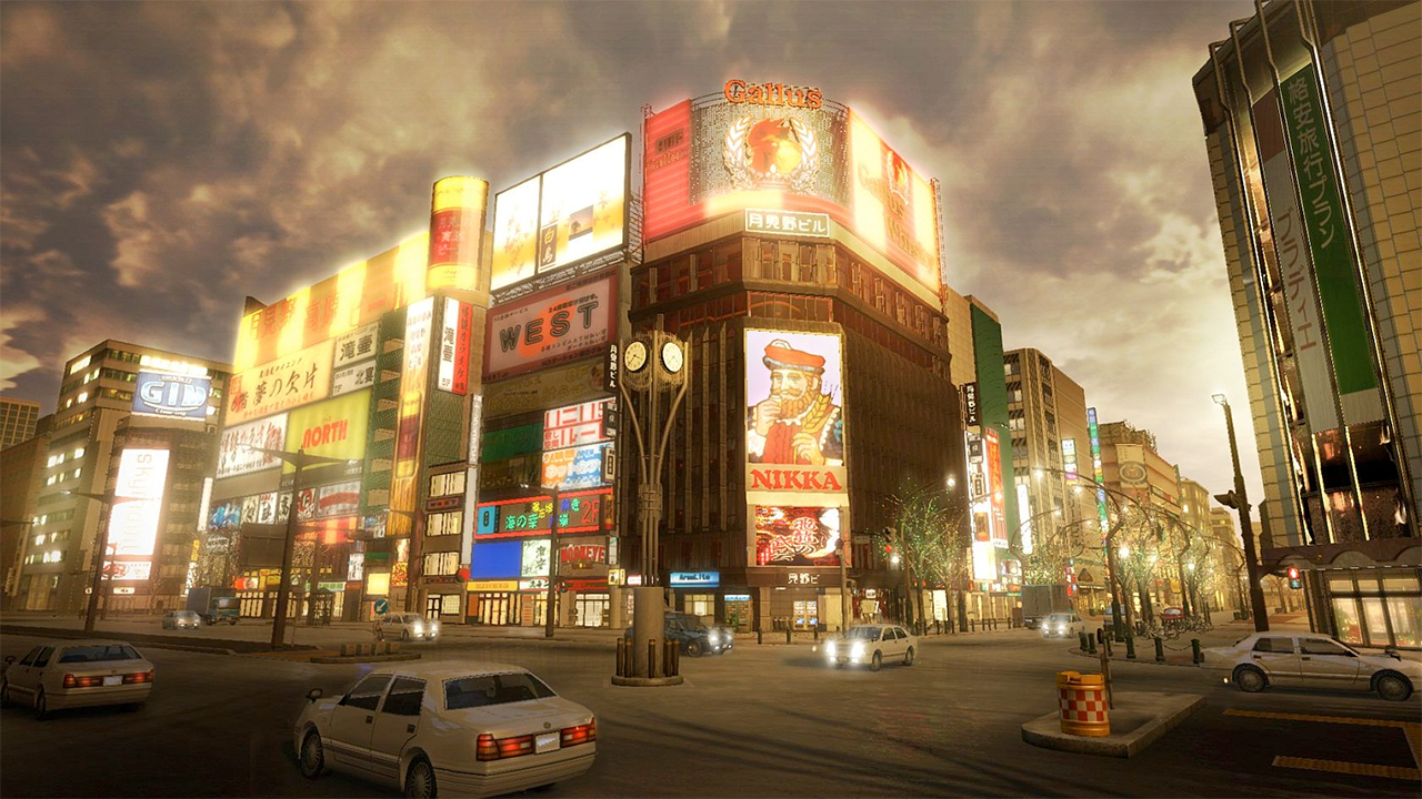 La ville de Sapporo telle qu'elle apparaÃ®t dans le jeu Yakuza 5 de SEGA.