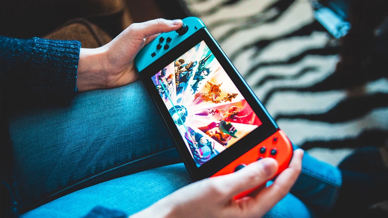 Photo de la Nintendo Switch. Photo de la Nintendo Switch.