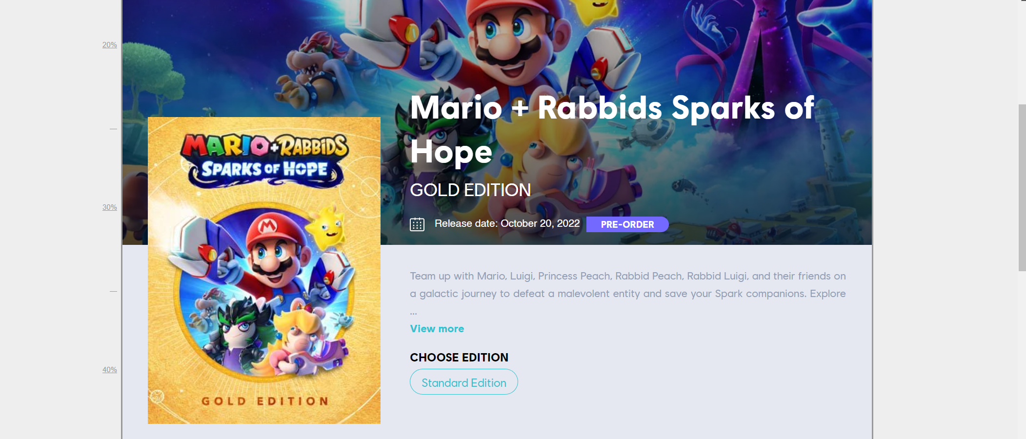 Contenu de l'édition Gold de Mario + The Lapins Crétins 2 Contenu de l'édition Gold de Mario + The Lapins Crétins 2