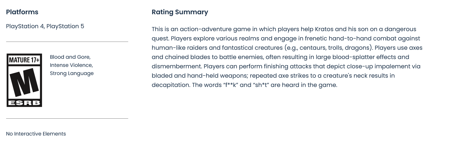 God of War Ragnarok violence