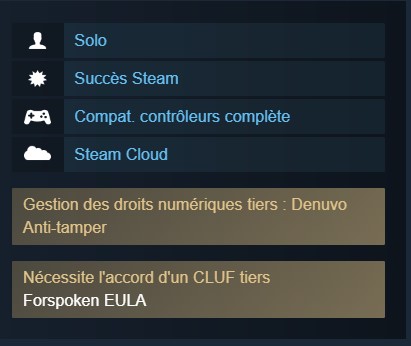 Forspoken Steam Denuvo