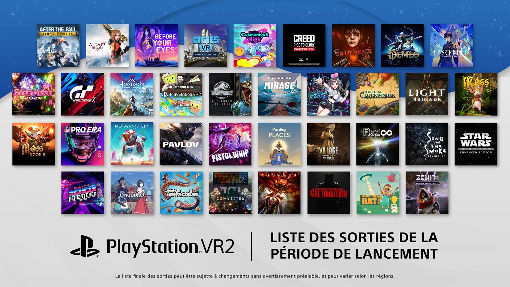 PSVR 2 lancement PSVR 2 lancement
