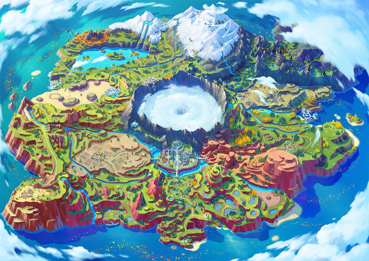 Pokemon Ecarlate et violet map paldea