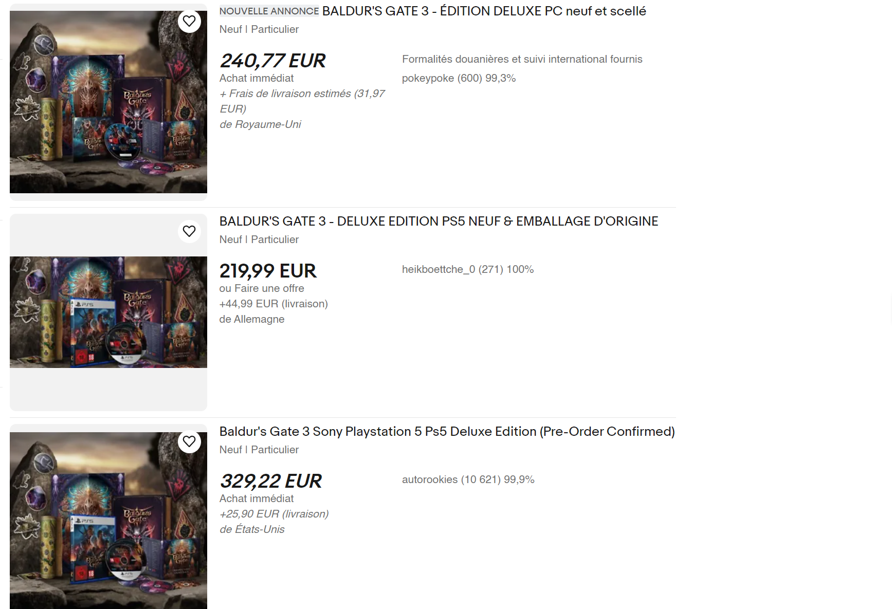 baldurs gate 3 edition deluxe ebay scalpers