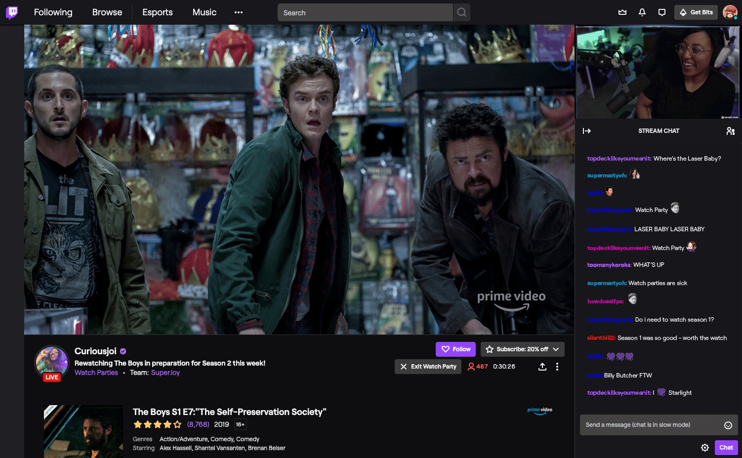 annonce arret seance cine prime video twitch annonce arret seance cine prime video twitch