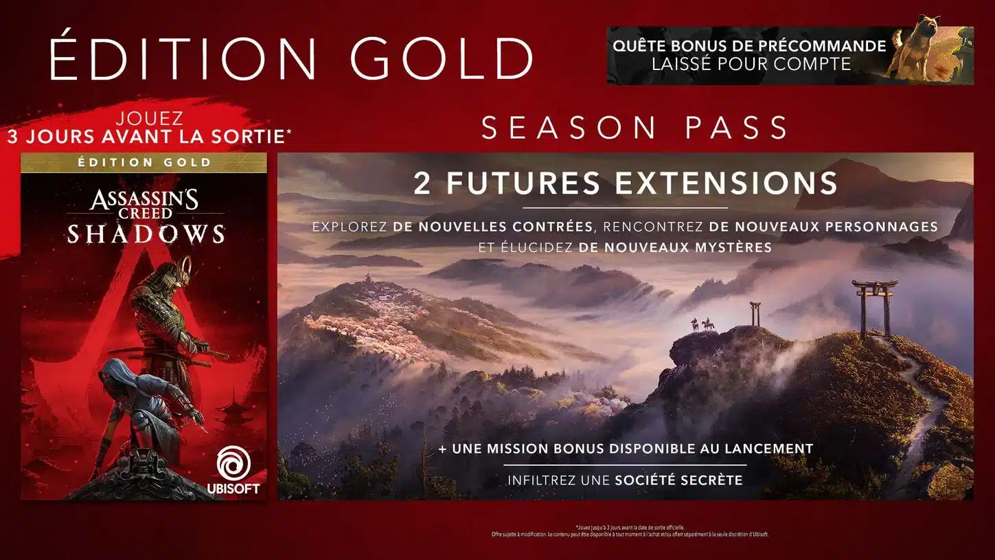 Assassin's Creed Shadows : Edition Gold Assassin's Creed Shadows : Edition Gold