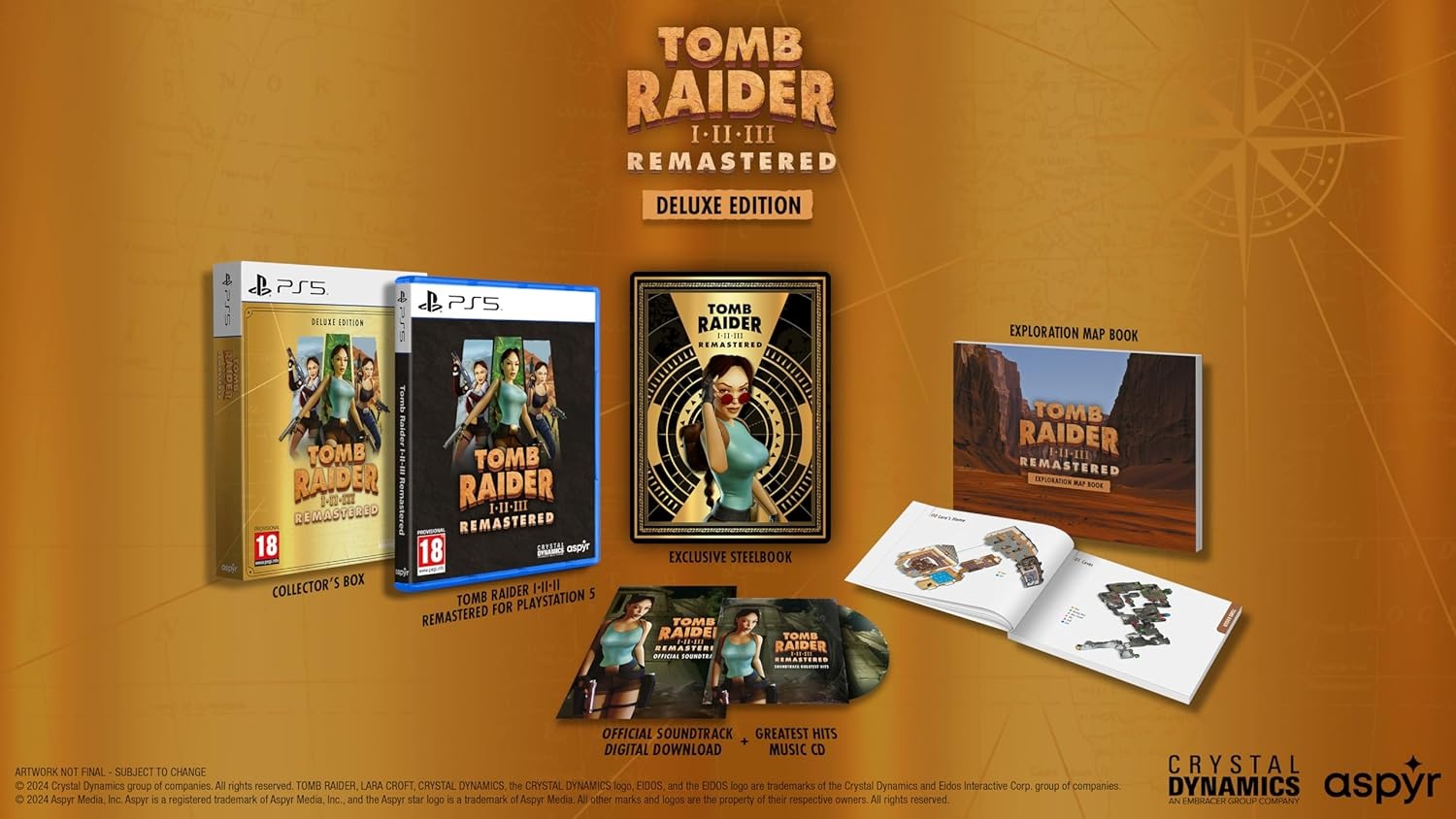 tomb raider 1-3 remastered deluxe edition physique PS5
