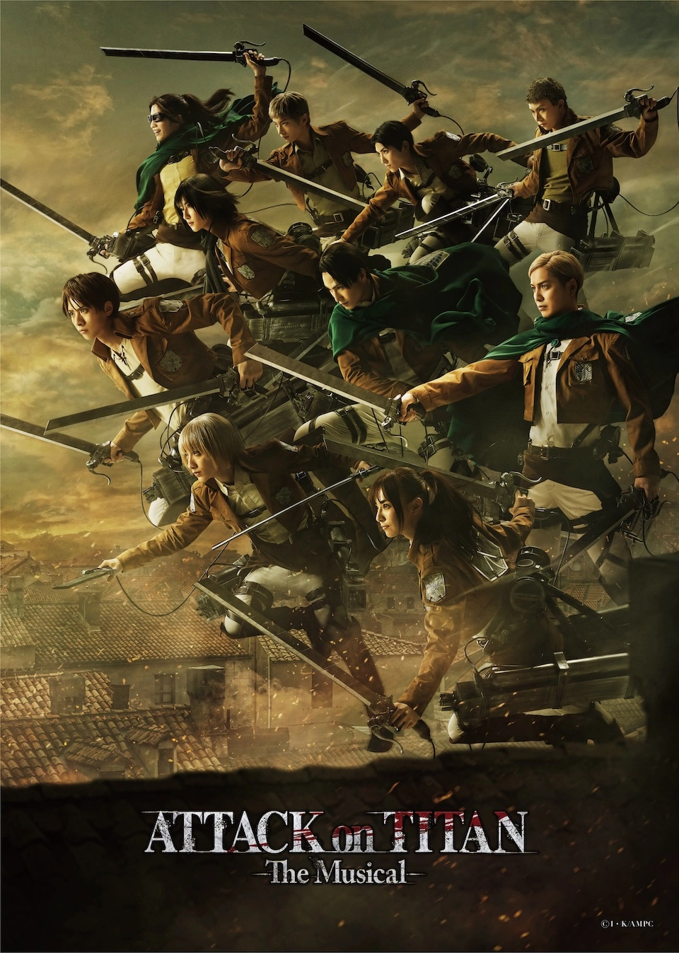 Attack on Titan, â The Musical : Poster de l'adaptation en comÃ©die musicale de SNK.