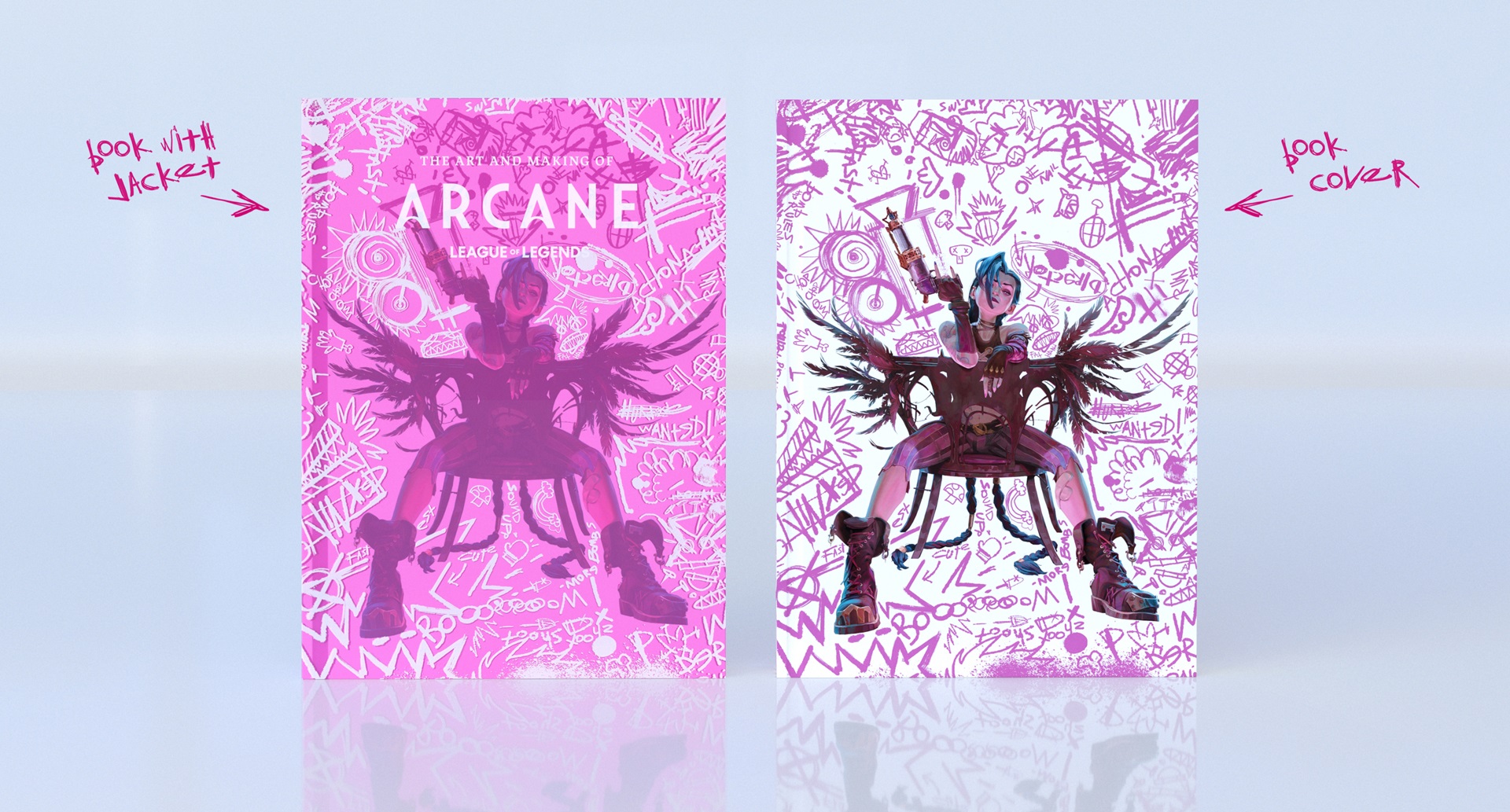 AperÃ§u de l'Ã©dition classique de l'artbook consacrÃ© Ã  la sÃ©rie Arcane Netflix