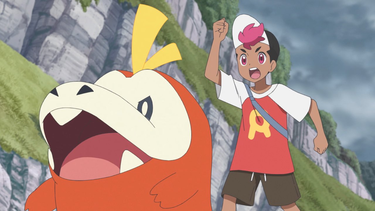 Rhod et son Chochodile, le starter d'Ecarlate et Violet, dans la sÃ©rie PokÃ©mon: Les Horizons.