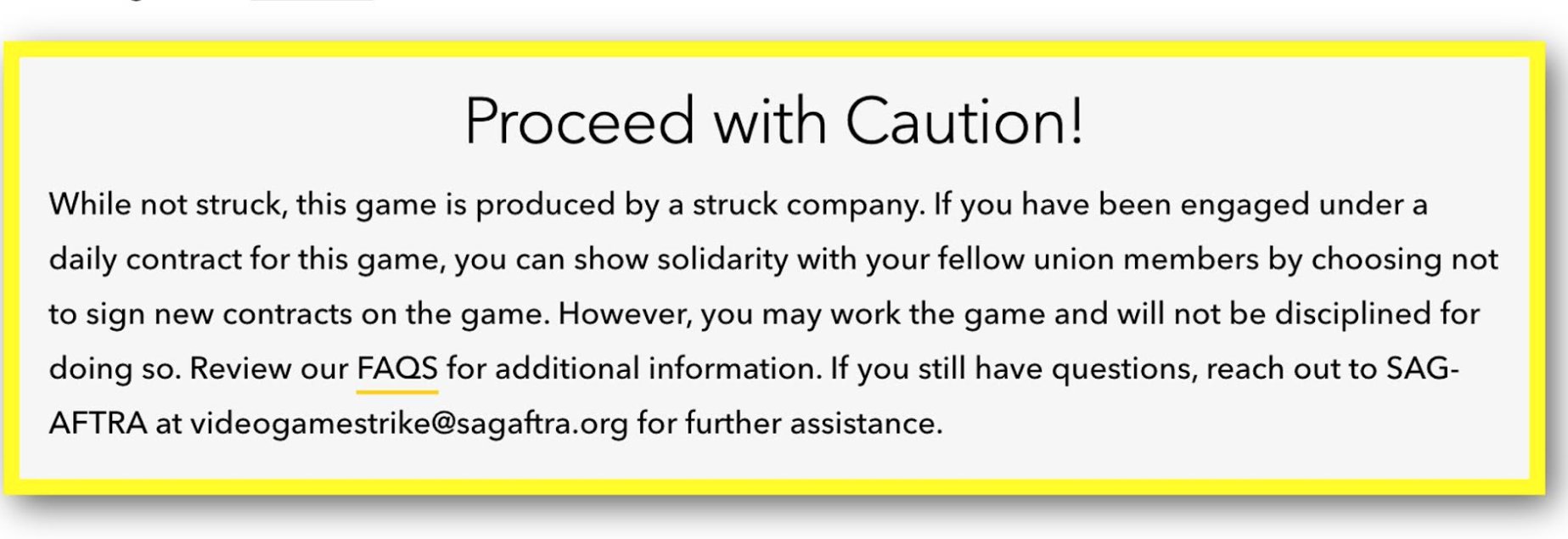 Message de la SAG-AFTRA Ã  propos de GTA 6.