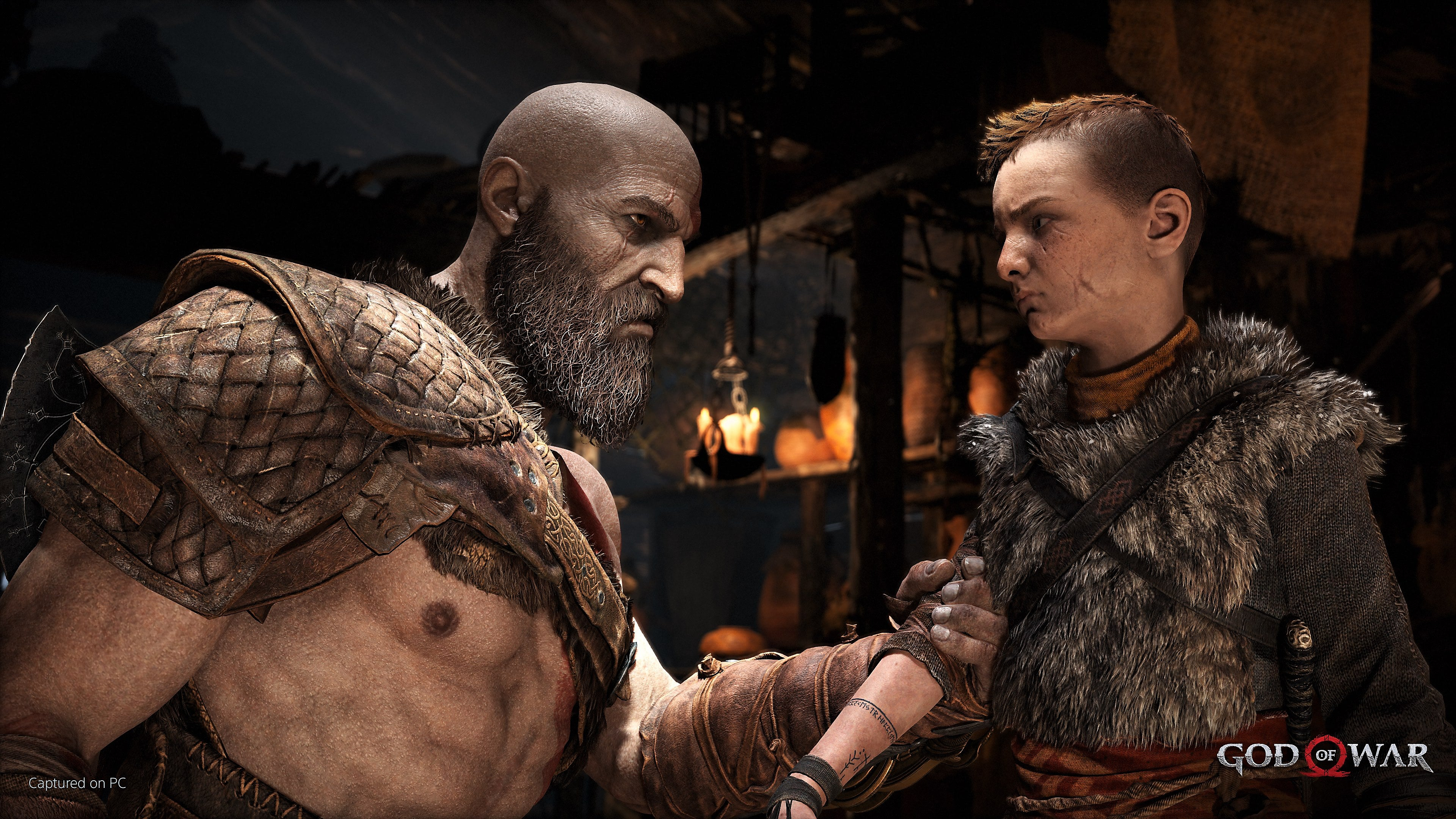 Kratos et Atreus dans God of War. Kratos et Atreus dans God of War.