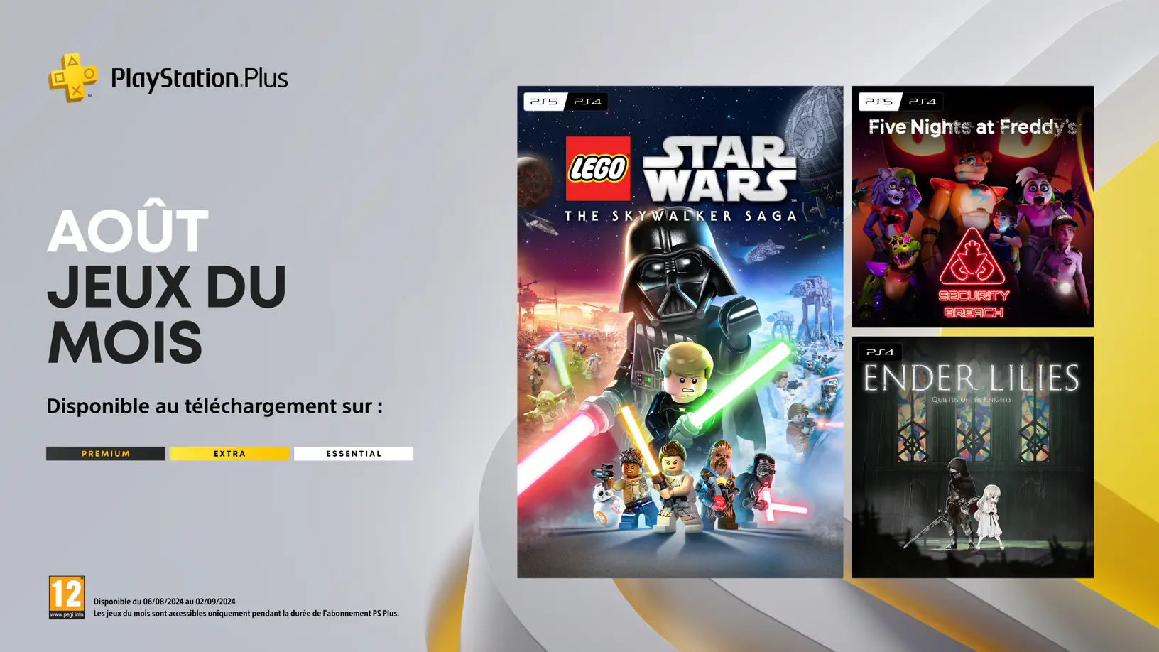 Les jeux gratuits du PS Plus Essential pour le mois d'août 2024. Les jeux gratuits du PS Plus Essential pour le mois d'août 2024.