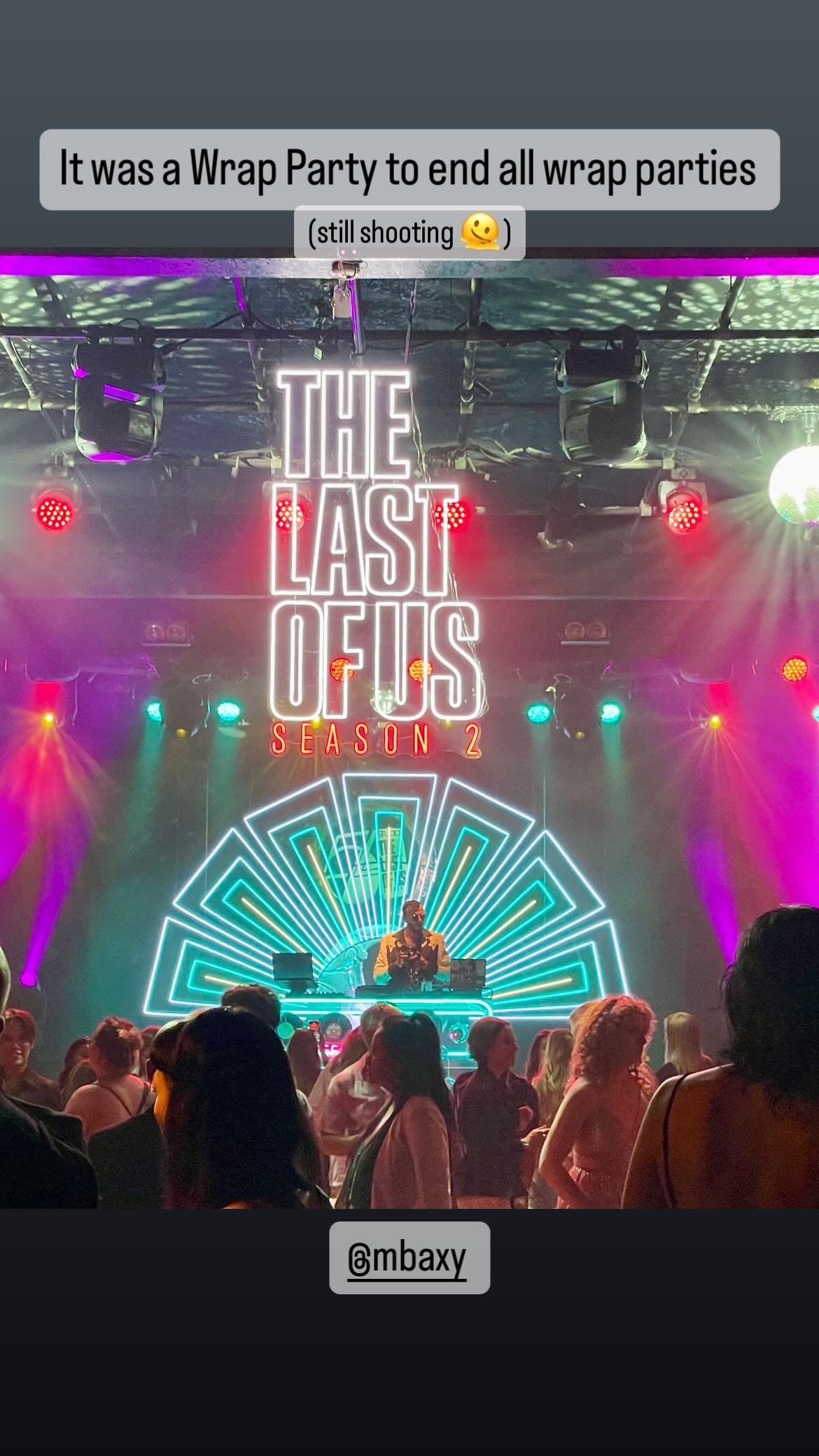 Wrap Party du 19 août 2024 célébrant la fin du tournage de la saison 2 de la série The Last of Us HBO. Wrap Party du 19 août 2024 célébrant la fin du tournage de la saison 2 de la série The Last of Us HBO.