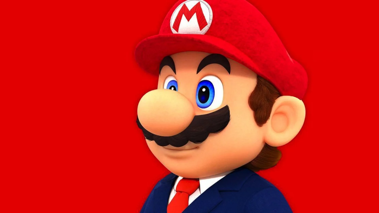 Mario en costume-cravate. Mario en costume-cravate.