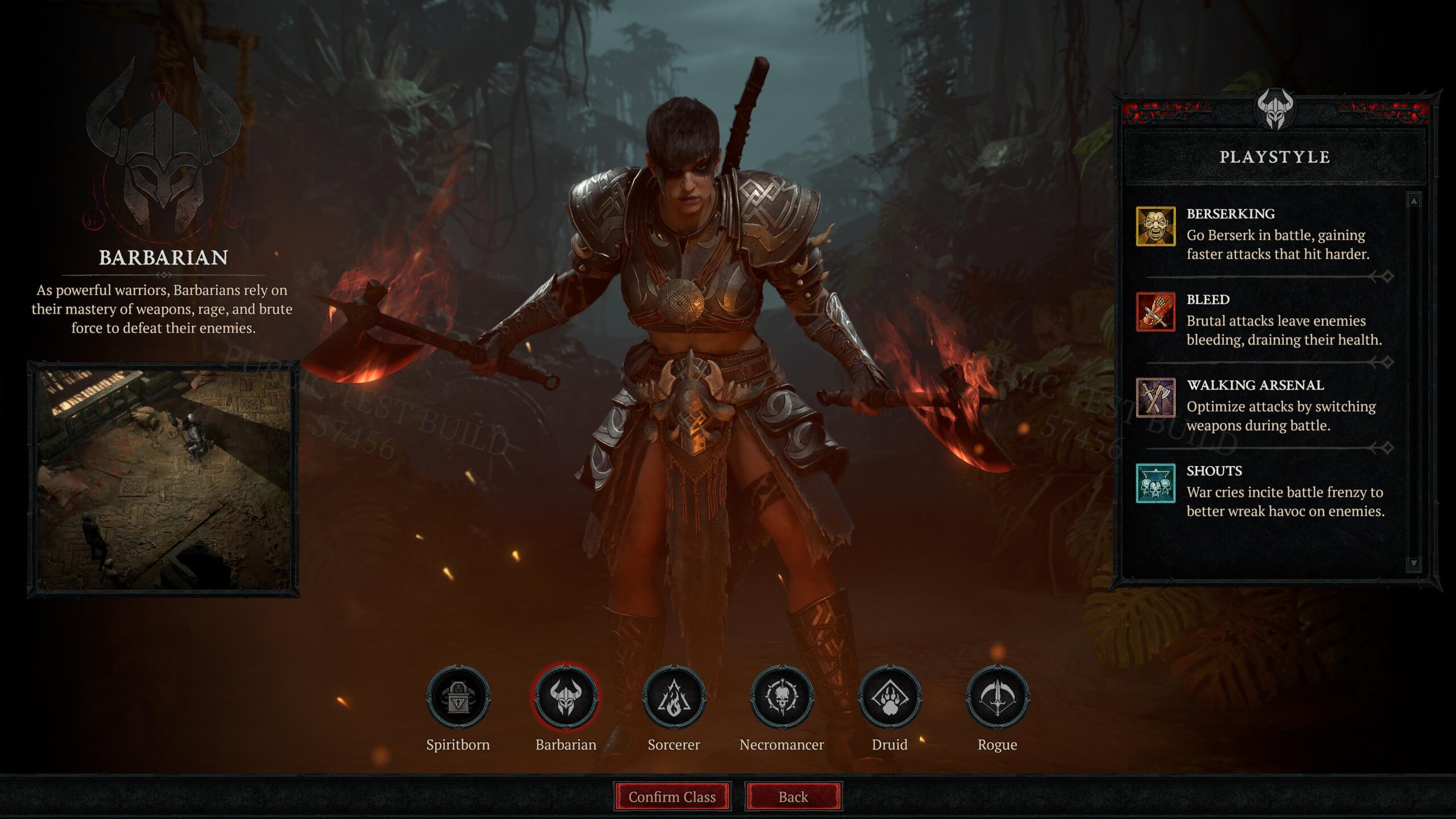 Diablo 4 Ã©cran sÃ©lec classes