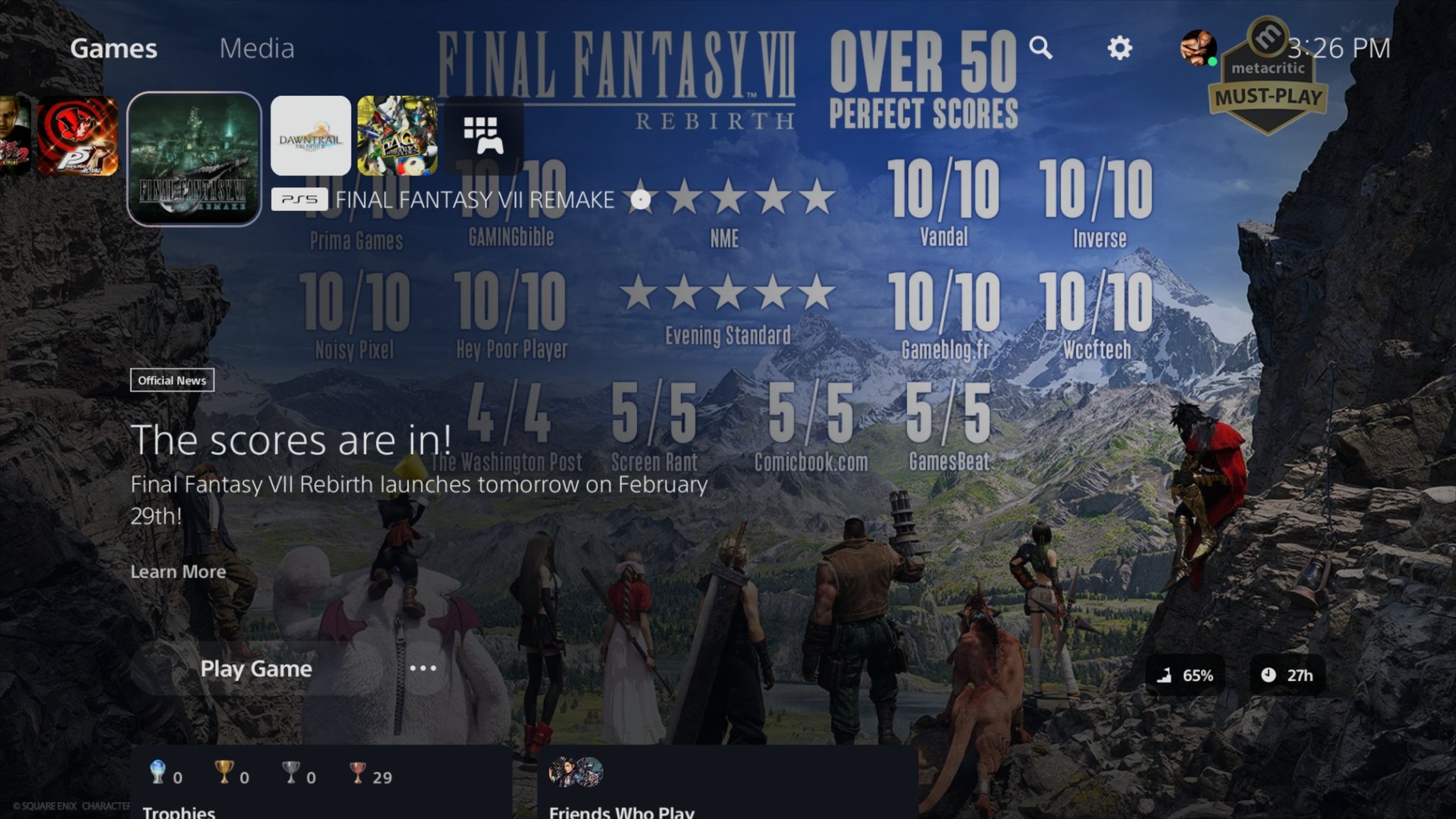 PS5 bug pubs FF7 Rebirth screenshot PS5 bug pubs FF7 Rebirth screenshot