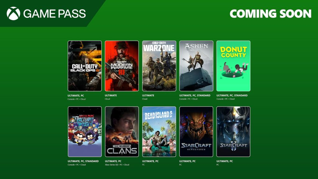Des jeux très importants, comme Call of Duty Black Ops 6, arrivent dans le Xbox Game Pass en octobre 2024. Des jeux très importants, comme Call of Duty Black Ops 6, arrivent dans le Xbox Game Pass en octobre 2024.