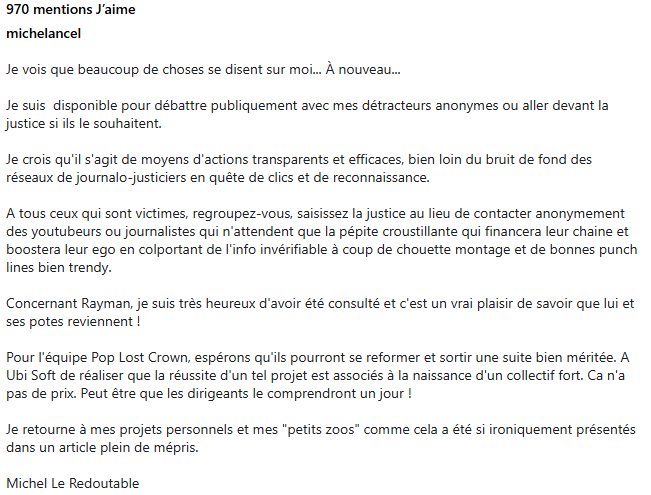 Michel Ancel Consultation Rayman Michel Ancel Consultation Rayman