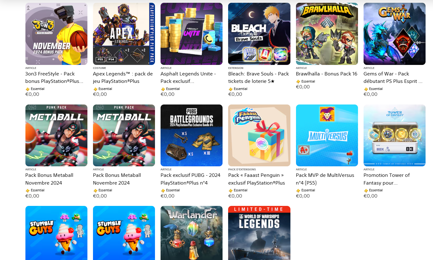 Contenus gratuits PS Plus novembre 2024 image Contenus gratuits PS Plus novembre 2024 image