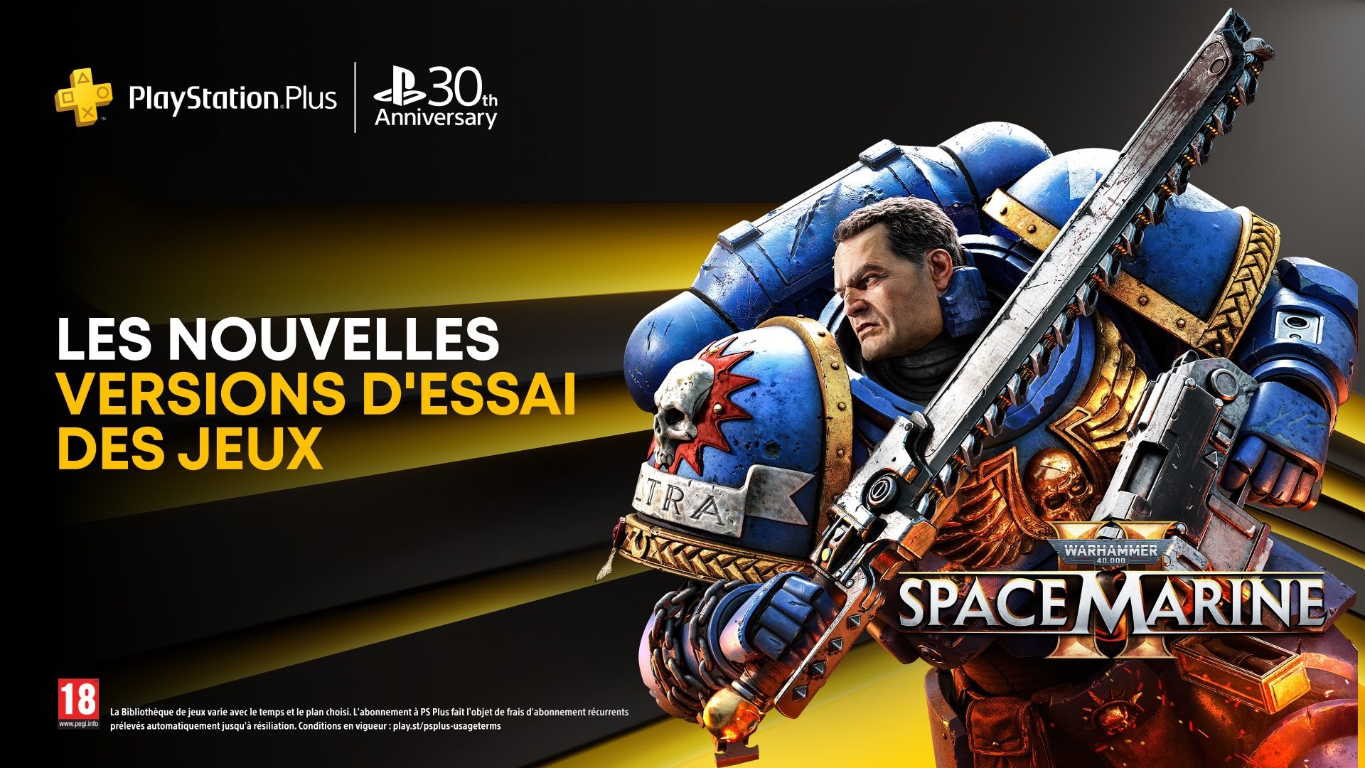 Illustration annonçant les nouvelles versions d'essai des jeux avec PS+ Premium pour les 30 ans de PlayStation. Illustration annonçant les nouvelles versions d'essai des jeux avec PS+ Premium pour les 30 ans de PlayStation.