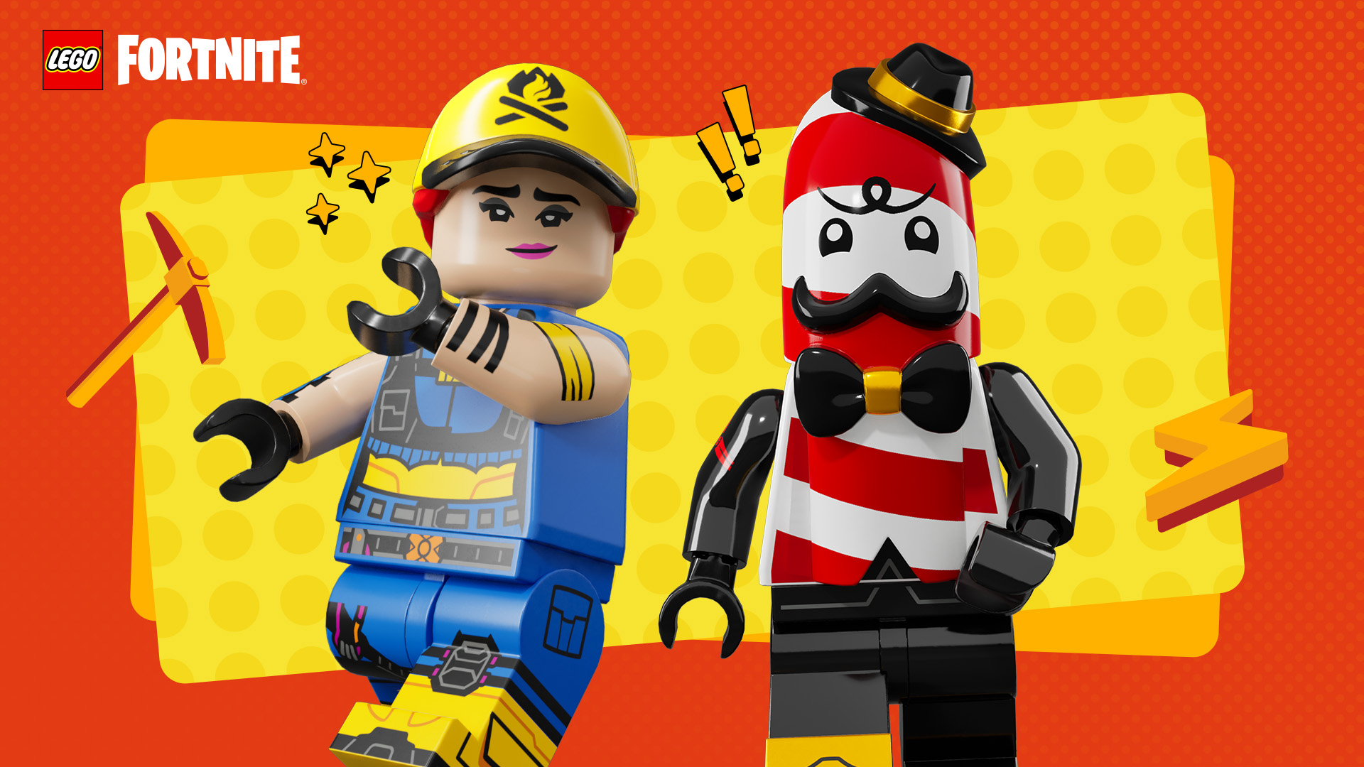 Skin d'Emilie Cardi et Monsieur d'Orge disponible dans le mod Brick Life de LEGO Fortnite. Skin d'Emilie Cardi et Monsieur d'Orge disponible dans le mod Brick Life de LEGO Fortnite.