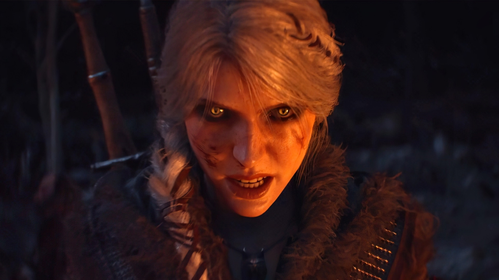 Gros plan sur Ciri dans The Witcher 4 après avoir utilisé une potion. Gros plan sur Ciri dans The Witcher 4 après avoir utilisé une potion.