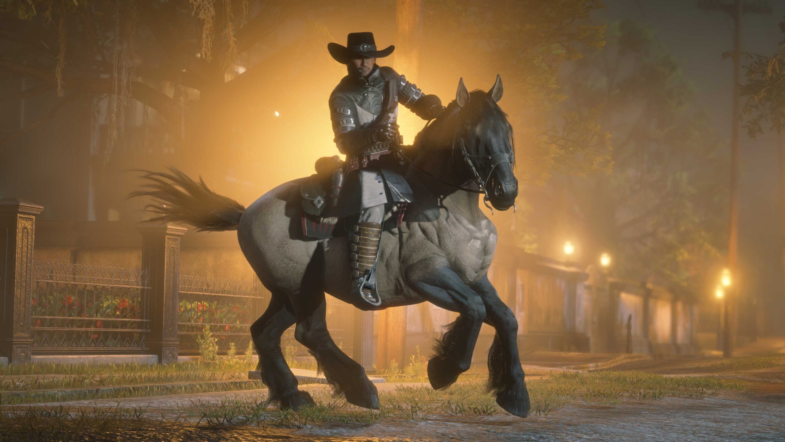 Image d'un personnage de Red Dead Online sur son cheval dans le cadre de la mise à jour Prix du sang de janvier 2025. Image d'un personnage de Red Dead Online sur son cheval dans le cadre de la mise à jour Prix du sang de janvier 2025.
