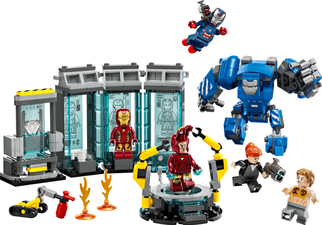 76315 LEGO Marvel Le laboratoire dâIron Man  la salle des armures image