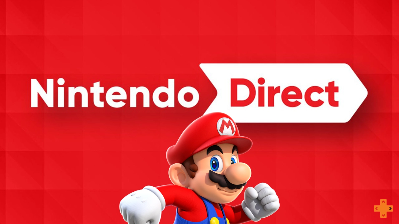 Logo Nintendo Direct accompagné d'un Mario qui court Logo Nintendo Direct accompagné d'un Mario qui court