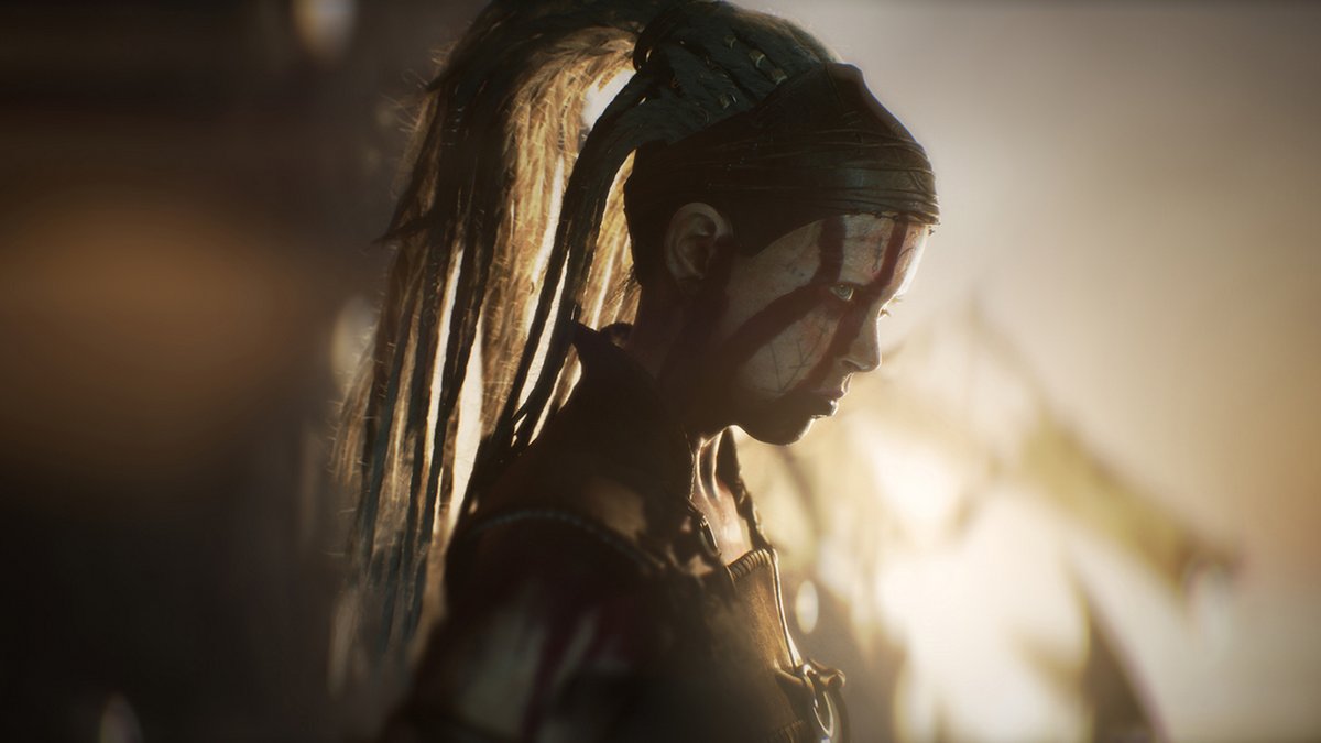 Senua de profil dans Hellblade 2. Senua de profil dans Hellblade 2.