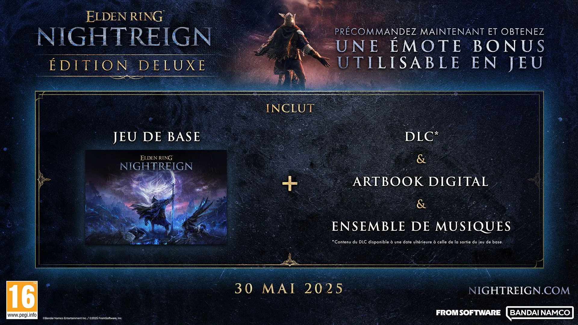 DÃ©tail de l'Ã©dition Deluxe d'Elden Ring Nightreign.