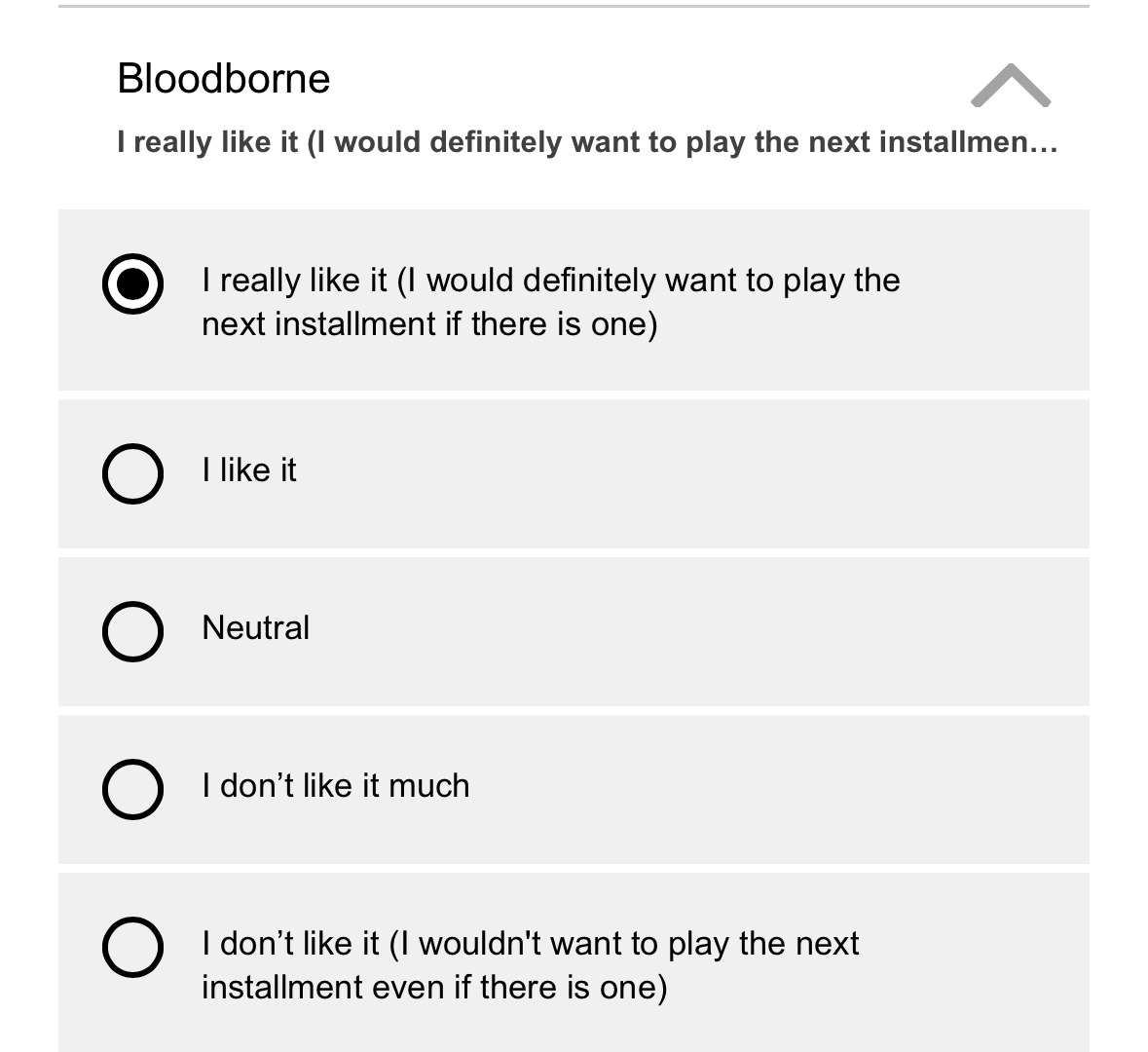 Capture d'écran d'un questionnaire envoyé aux joueurs du Test Réseau d'Elden Nightreign pour savoir s'ils voudraient un Bloodborne 2 Capture d'écran d'un questionnaire envoyé aux joueurs du Test Réseau d'Elden Nightreign pour savoir s'ils voudraient un Bloodborne 2