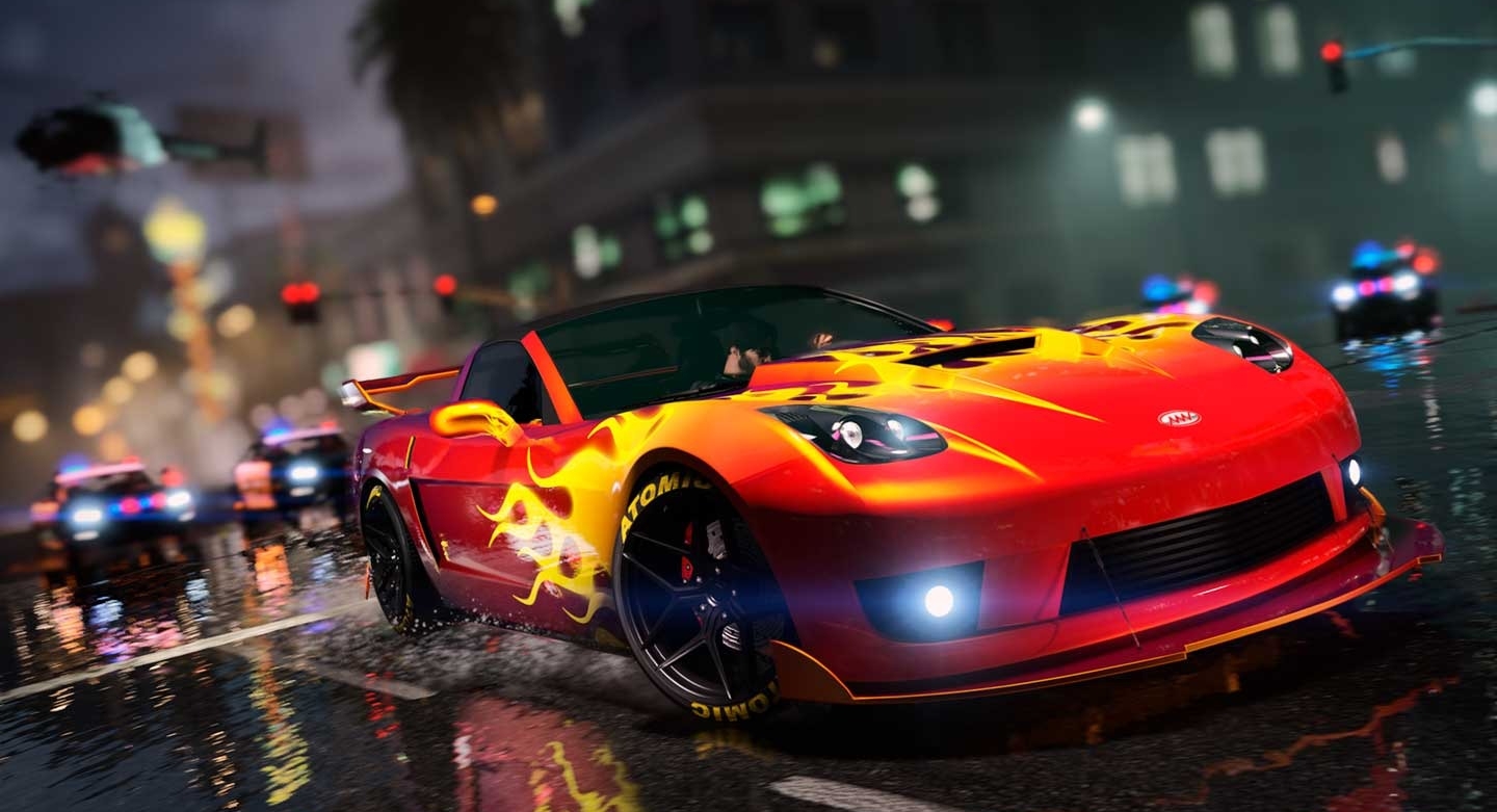Image d'une voiture dans la version améliorée de GTA 5 sur PC Image d'une voiture dans la version améliorée de GTA 5 sur PC