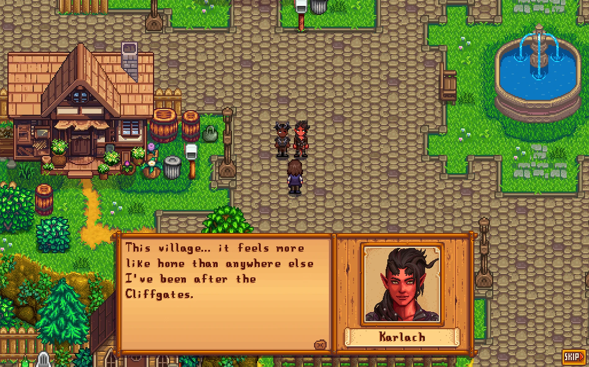Karlach de Baldur's Gate 3 dans Stardew Valley. Karlach de Baldur's Gate 3 dans Stardew Valley.