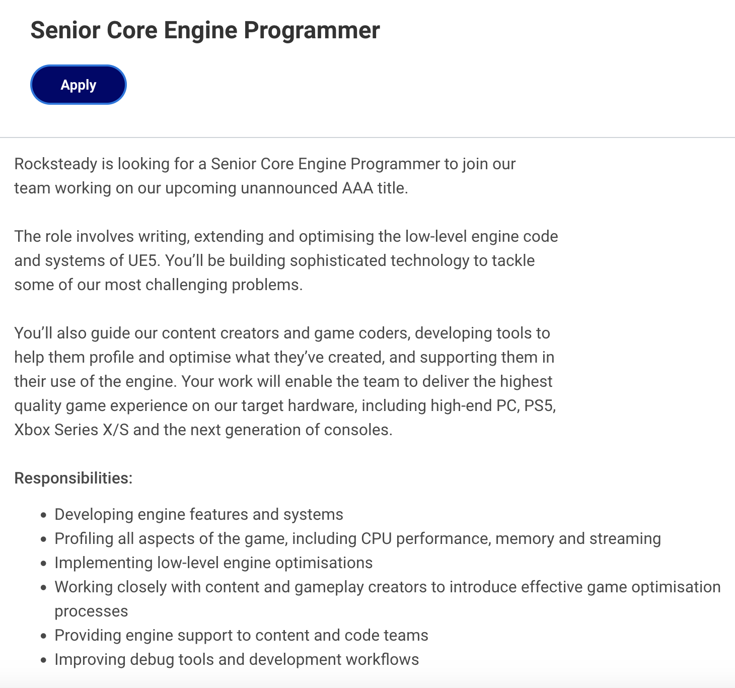 Batman Arkham : Rocsteady recrute un Senior Core Engine Programmer. Batman Arkham : Rocsteady recrute un Senior Core Engine Programmer.